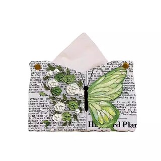 Foto 1 | Foto 1 | Funda Para Pañuelos Vintage Con Forma De Mariposa Piel Sintética 19 X 14 Cm - Venta Internacional.