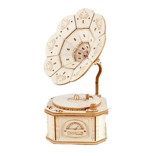 Foto 1 | Foto 1 | Caja De Música Con Gramófono De Madera Rompecabezas Diy Con Melodía Azul Del Danubio - Venta Internacional.