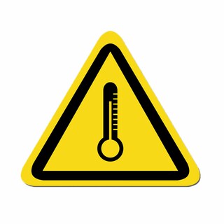 Foto 1 | Foto 1 | Calcomanía Autoadhesiva De Vinilo Con Señal De Advertencia De Temperatura 10 X 10 Cm - Venta Internacional.