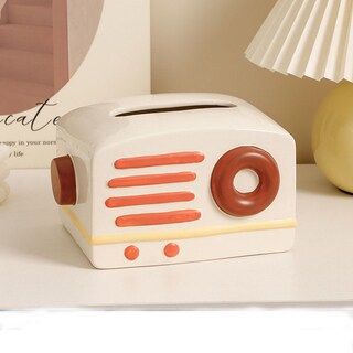 Foto 2 | Foto 2 | Funda Para Pañuelos Cerámica Estilo Radio Estilo Retro 19 X 14 5 X 12 Cm - Venta Internacional.