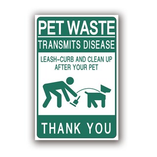 Foto 1 | Foto 1 | Señal De Advertencia Sobre Residuos De Mascotas 10 Unidades Por Lote Con Correa Borra Y Limpia - Venta Internacional.