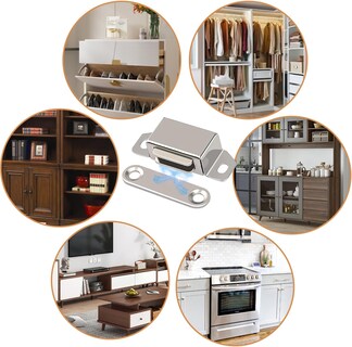 Foto 4 | Foto 4 | Juego De Cierres Magnéticos Para Puerta De Acero Inoxidable 304 Con 2 5 Kg De Fuerza - Venta Internacional.