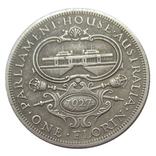 Foto 1 | Foto 1 | Moneda Del Parlamento Australiano Florin 1927 Cobre 35g - Venta Internacional.