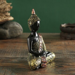 Foto 2 | Foto 2 | Estatua De Buda Sentada Tailandesa De 13 Cm En Resina Sintética - Venta Internacional.