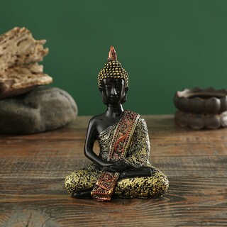 Foto 3 | Foto 3 | Estatua De Buda Sentada Tailandesa De 13 Cm En Resina Sintética - Venta Internacional.