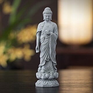 Foto 2 | Foto 2 | Estatua De Buda Figura De Shakyamuni Escultura De Piedra Artificial De 19 8 Cm - Venta Internacional.