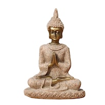 Estatua Escultórica China De Buda Zen Sentado En Resina 7 5 Cm - Venta Internacional.