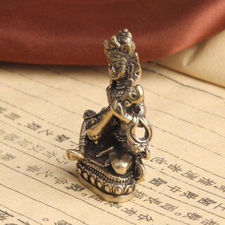 Foto 3 | Foto 3 | Estatua De Latón Envejecido De Miao Yin Tian Nu De 26 Mm Con Llavero - Venta Internacional.