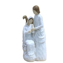Estatuas De La Sagrada Familia Escultura Abstracta De Resina Blanca - Venta Internacional.