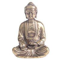Estatua De Buda Shakyamuni De Latón Envejecido 33 Mm - Venta Internacional.