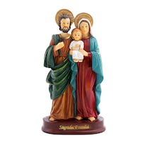 Figura Escultórica De Resina De La Sagrada Familia Estatua Religiosa De 13 8 Cm - Venta Internacional.