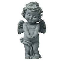 Estatua Creativa De Ángel De Pie 11 Cm Piedra Artificial - Venta Internacional.