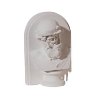 Estatua Abstracta De Calavera De Poseidón 13 5 Cm Escultura De Resina Blanca - Venta Internacional.