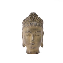 Escultura Estatua Vintage Cabeza De Buda Resina Estilo Zen - Venta Internacional.