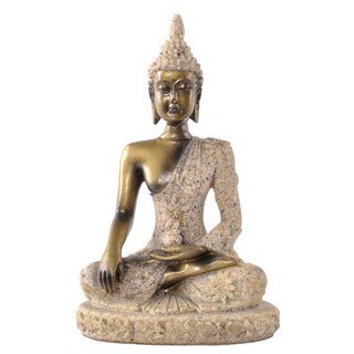 Foto 1 | Foto 1 | Estatua De Escultura De Resina De Buda Estilo Sudeste Asiático 11 Cm - Venta Internacional.