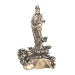 Estatua Vintage De Latón Guanyin 28 Cm Kuan Yin - Venta Internacional.