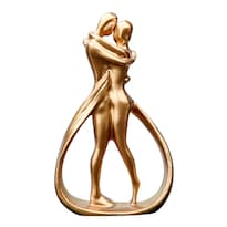 Estatua De Resina Moderna Abstracta En Forma De Abrazo De Pareja 12 Cm - Venta Internacional.