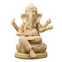 Escultura En Miniatura De Resina De Ganesha Arenisca 4 7 X 4 2 X 6 Cm - Venta Internacional.