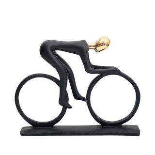 Foto 1 | Foto 1 | Escultura Moderna Abstracta De Ciclista Nórdico De Resina 22 Cm - Venta Internacional.