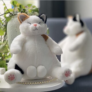 Foto 2 | Foto 2 | Muñeca De Peluche Con Forma De Gato Chubby Calicó Con Dibujos Animados Suaves 35 Cm - Venta Internacional.