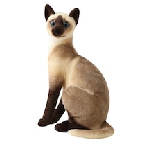 Muñeca De Peluche Con Gato Siamés Realista De 26 Cm Con Ojos Azules - Venta Internacional.