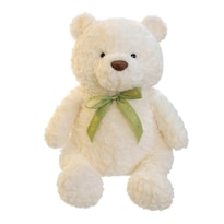 Muñeco De Peluche Con Forma De Oso De Peluche De 30 Cm Color Crema Con Cinta - Venta Internacional.