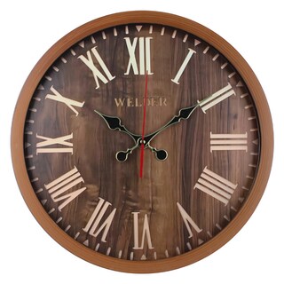 Foto 1 | Foto 1 | Reloj De Pared Creative Con Grano De Madera De 40 Cm No Hace Tictac Y Silencioso - Venta Internacional.