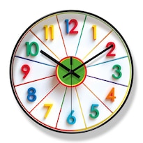 Reloj De Pared Colorido Para Niños De 30 X 30 Cm De Plástico Con Espejo De Cristal - Venta Internacional.