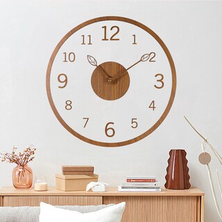 Foto 2 | Foto 2 | Reloj De Pared Nórdico Minimalista De Madera 30x30 Cm Silent 800g - Venta Internacional.