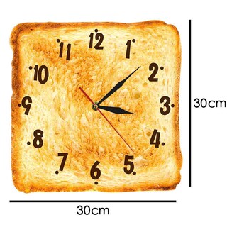 Foto 3 | Foto 3 | Reloj De Pared Toast De 12 Pulgadas Con Diseño Creativo En Forma De Tostada - Venta Internacional.