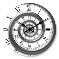 Reloj De Pared Con Diseño En Espiral 12 Pulgadas Estilo Retro Números Romanos - Venta Internacional.