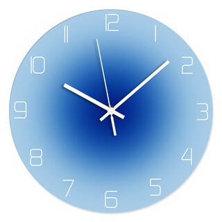 Foto 1 | Foto 1 | Reloj De Pared Moderno Con Diseño Azul Degradado Cristal De 30 Cm - Venta Internacional.