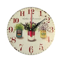 Reloj De Pared Creative Con 12 Hierbas Para Jardín Vintage 12 Cm Que No Hace Tictac - Venta Internacional.