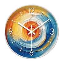 Reloj De Pared Moderno Abstracto Que No Hace Tictac Silencioso 30 Cm - Venta Internacional.