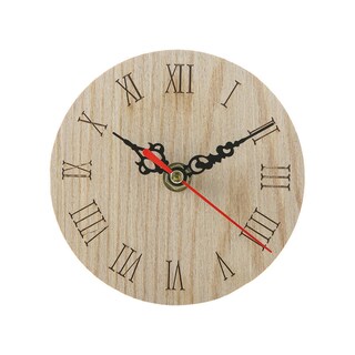 Foto 1 | Foto 1 | Reloj De Pared Con Números Romanos Vintage Silencioso No Hace Tictac Madera - Venta Internacional.