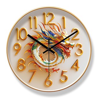 Foto 1 | Foto 1 | Reloj De Pared Con Diseño De Dragón Chino 30 Cm Reloj De Cuarzo Que No Hace Tictac - Venta Internacional.