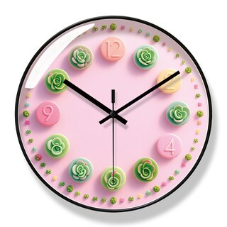 Foto 1 | Foto 1 | Reloj De Pared Creative Floral De 30 Cm Cuarzo Silencioso Que No Hace Tictac - Venta Internacional.