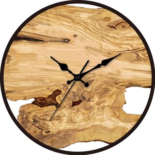 Foto 1 | Foto 1 | Reloj De Pared Rústico De Madera Natural Con Diseño De Vetas De Madera 30 Cm - Venta Internacional.