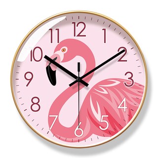 Foto 1 | Foto 1 | Reloj De Pared Con Forma De Flamenco 30 X 30 Cm Silencioso Sin Tictac Color Rosa - Venta Internacional.