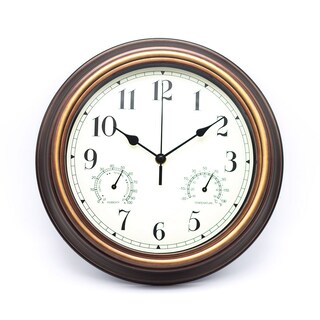 Foto 1 | Foto 1 | Reloj De Pared Retro De 12 Pulgadas Con Pantalla De Temperatura Y Humedad - Venta Internacional.