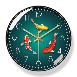 Foto 1 | Foto 1 | Reloj De Pared Con Diseño De Pez Koi 30 Cm Silencioso No Hace Tictac - Venta Internacional.