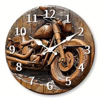 Reloj De Pared Para Motocicleta Vintage De 30 Cm No Hace Tictac Y Silencioso - Venta Internacional.