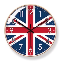 Reloj De Pared Con Diseño Redondo De Plástico Union Jack De 30 Cm - Venta Internacional.