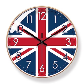 Foto 1 | Foto 1 | Reloj De Pared Con Diseño Redondo De Plástico Union Jack De 30 Cm - Venta Internacional.