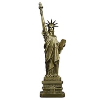 Estatua De La Libertad De Resina De 38 Cm Dorada New York Monu - Venta Internacional.