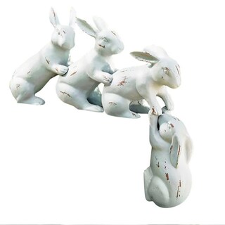 Foto 1 | Foto 1 | Estatua De Conejito Colgante Para Maceta Con Borde De Resina 20 5 Cm - Venta Internacional.