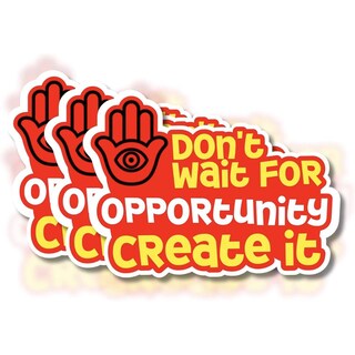 Foto 1 | Foto 1 | Pegatina De 15 Unidades Por Lote Con Texto «don't Wait For Opportunity Create It Motivation» - Venta Internacional.