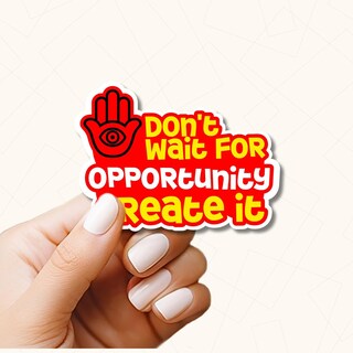 Foto 2 | Foto 2 | Pegatina De 15 Unidades Por Lote Con Texto «don't Wait For Opportunity Create It Motivation» - Venta Internacional.