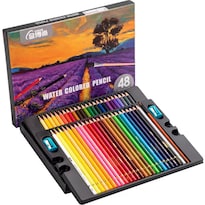 Juego De Lápices De Acuarela 48 Colores 27 Piezas Solubles En Agua De Primera Calidad - Venta Internacional.
