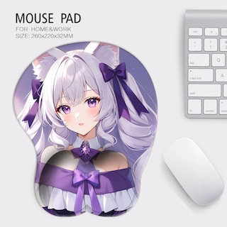 Foto 2 | Foto 2 | Alfombrilla De Ratón Anime Girl Con Soporte Para La Muñeca Silicona 30 X 21 Cm - Venta Internacional.